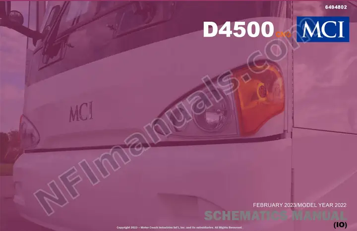 D4500 CNG Basic 6494802 Schematics, 2022 for Units 106073-106077, 106259, 106553-106556 first-page preview