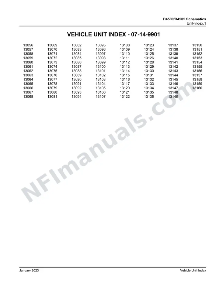 D4500/D4505 D4500/D4505 Schematics , 2013 for Units 13056-13117,13120-13126,13128-13160 first-page preview