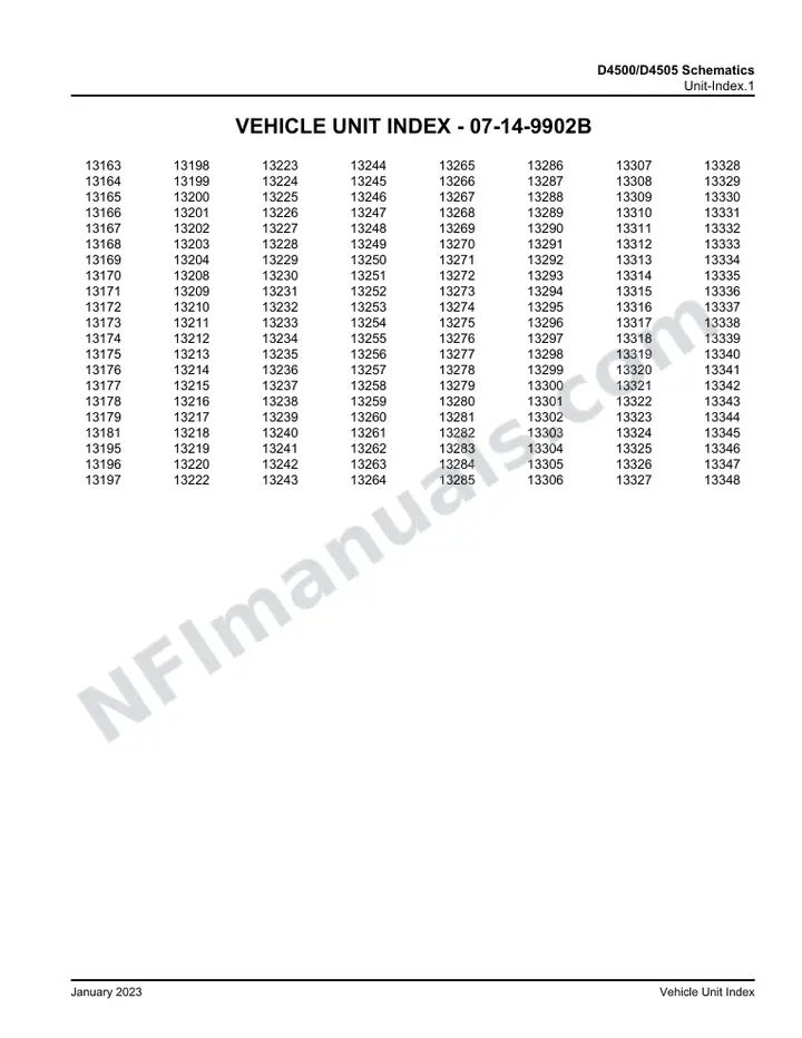 D4500/D4505 D4500/D4505 Schematics , 2013 for Units 13163-13179,13181,13195-13204,13208-13220,13222-13348 first-page preview