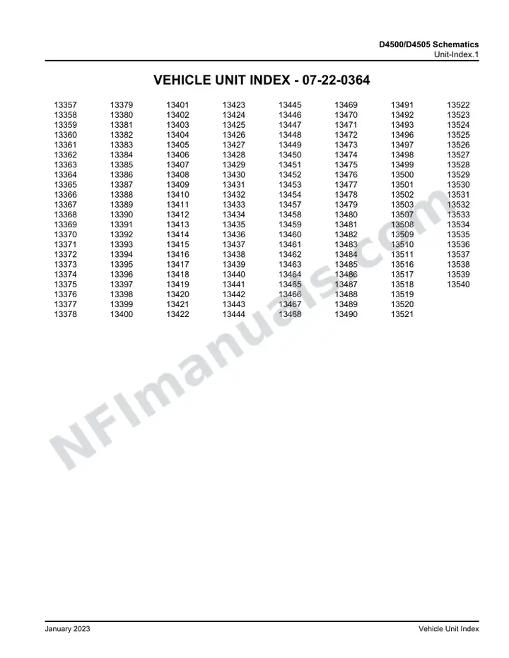 D4500/D4505 D4500/D4505 Schematics , 2014 for Units 13357-13454,13457-13493,13496-13503,13507-13511,13516-13540 first-page preview