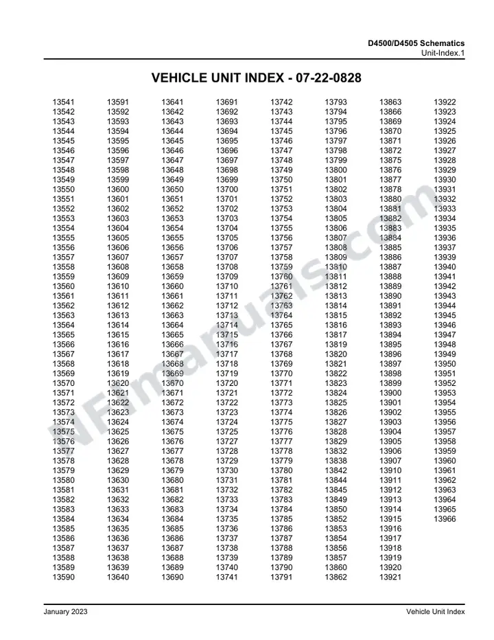 D4500/D4505 D4500/D4505 Schematics , 2014 for Units 13541-13725,13727-13791,13793-13817,13819-13829,13832,13838,13842,13844-13845,13849-13850,13852-13854,13856-13857,13860,13862-13863,13866,13869-13872,13875-13878,13880-13907,13910-13937,13939-13966, first-page preview