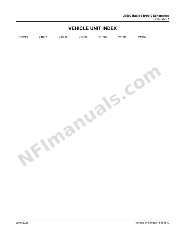 J3500 Basic 6491610 Schematics, 2022 for Units 21087-21092, 107249 first-page preview