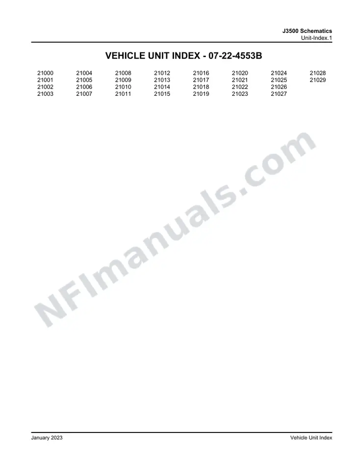 J3500 J3500 Schematics , 2019 for Units 21000-21029 first-page preview