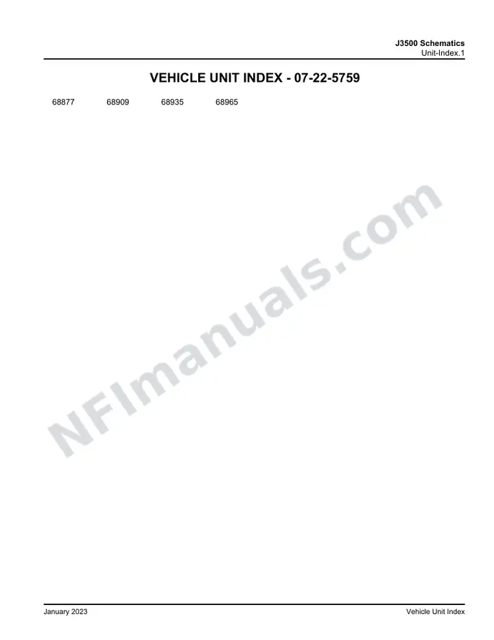 J3500 J3500 Schematics , 2019 for Units 68877,68909,68935,68965 first-page preview