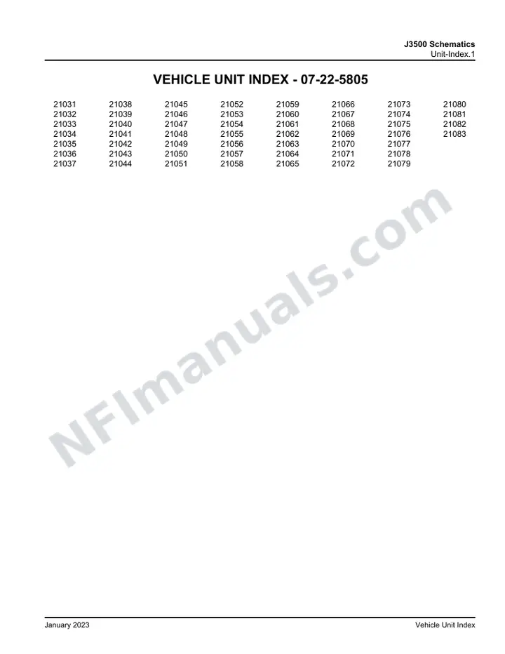J3500 J3500 Schematics , 2019 for Units 21031-21083 first-page preview