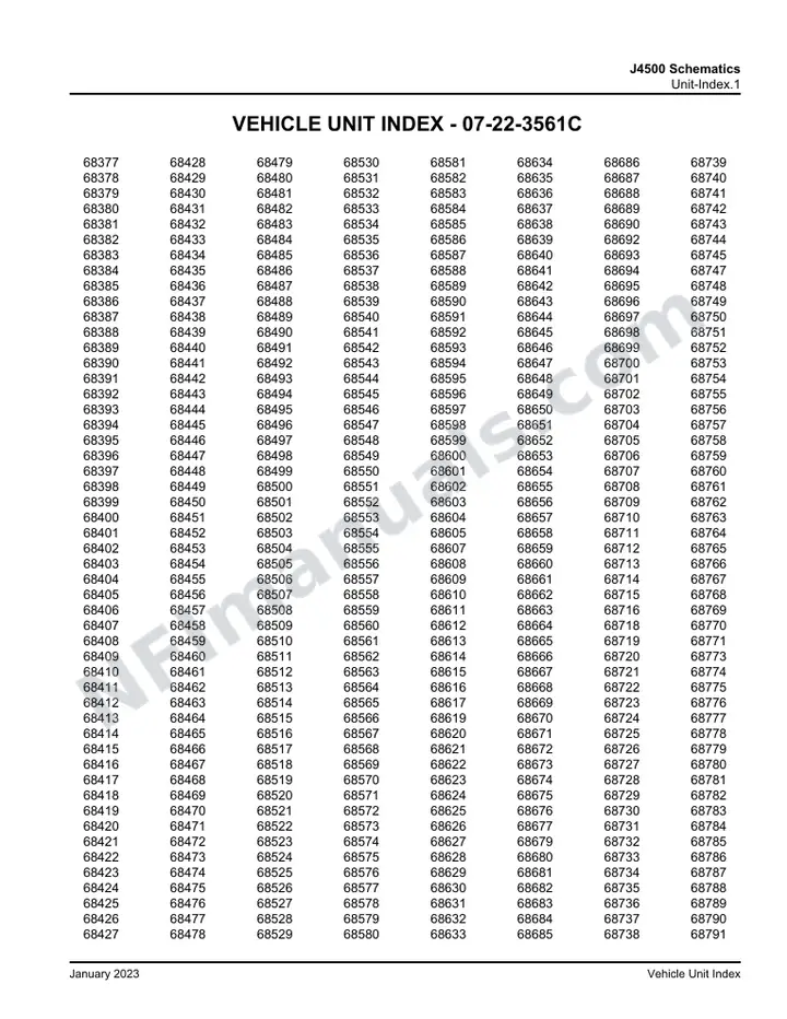 J4500 J4500 Schematics , 2017 for Units 68247,68256,68281,68300,68314,68315,68354,68355,68356,68357,68377-68605,68607-68617,68619-68677,68679-68690,68692-68716,68718-68745,68747-68771,68773-68802,68804-68875,68878-68908,68910-68934,68936-68961,68963-68964,68966-68982,68988,69008-69009,69011-69030 first-page preview