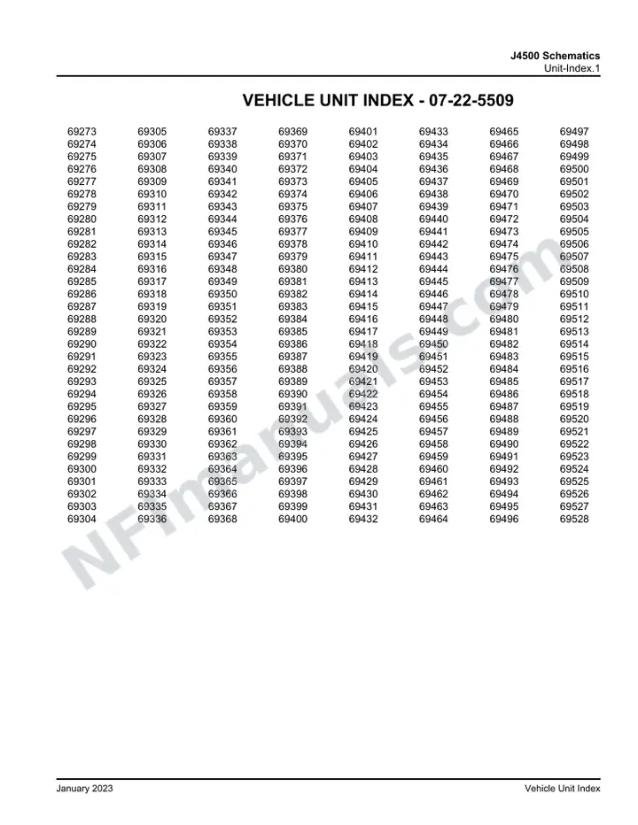 J4500 J4500 Schematics , 2019 for Units 69273-69528 first-page preview