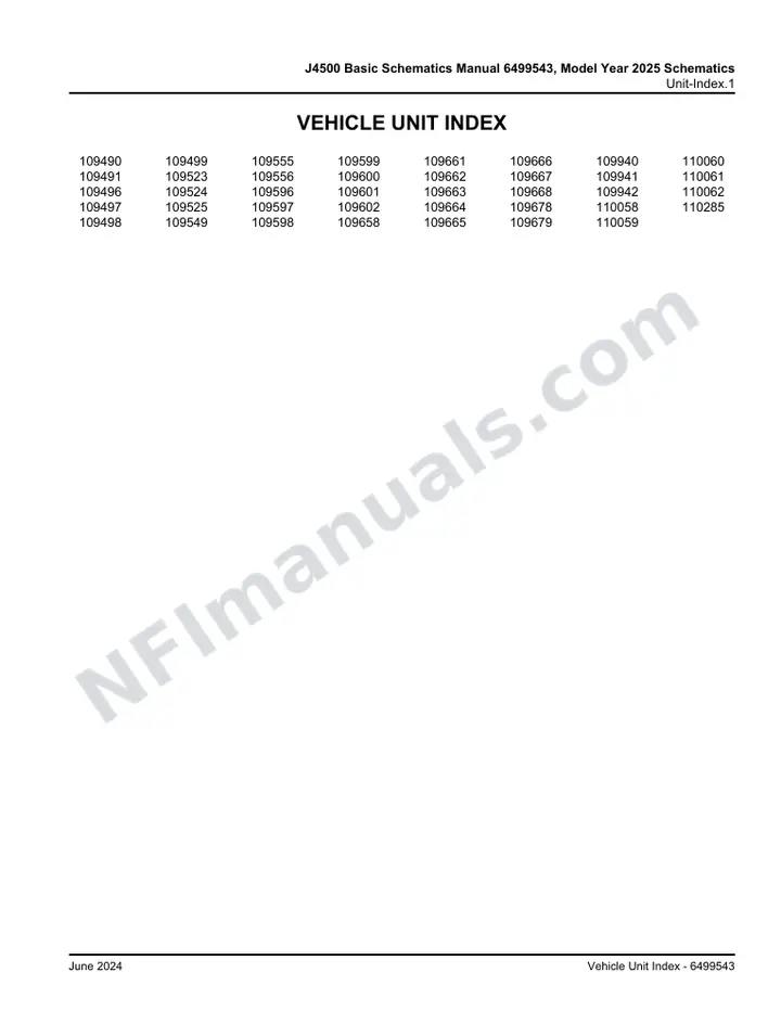 J4500 J4500 Basic Schematics Manual 6499543, Model Year 2025 Schematics, 2024 for Unit MY2025 first-page preview