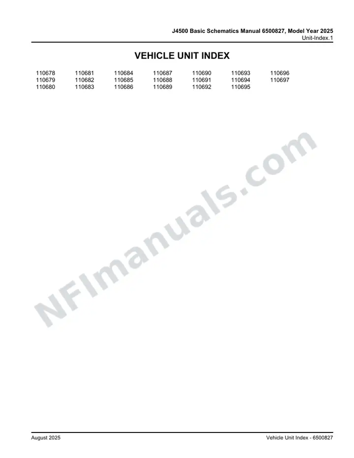 J4500 Basic Schematics Manual 6500827, Model Year 2025 first-page preview