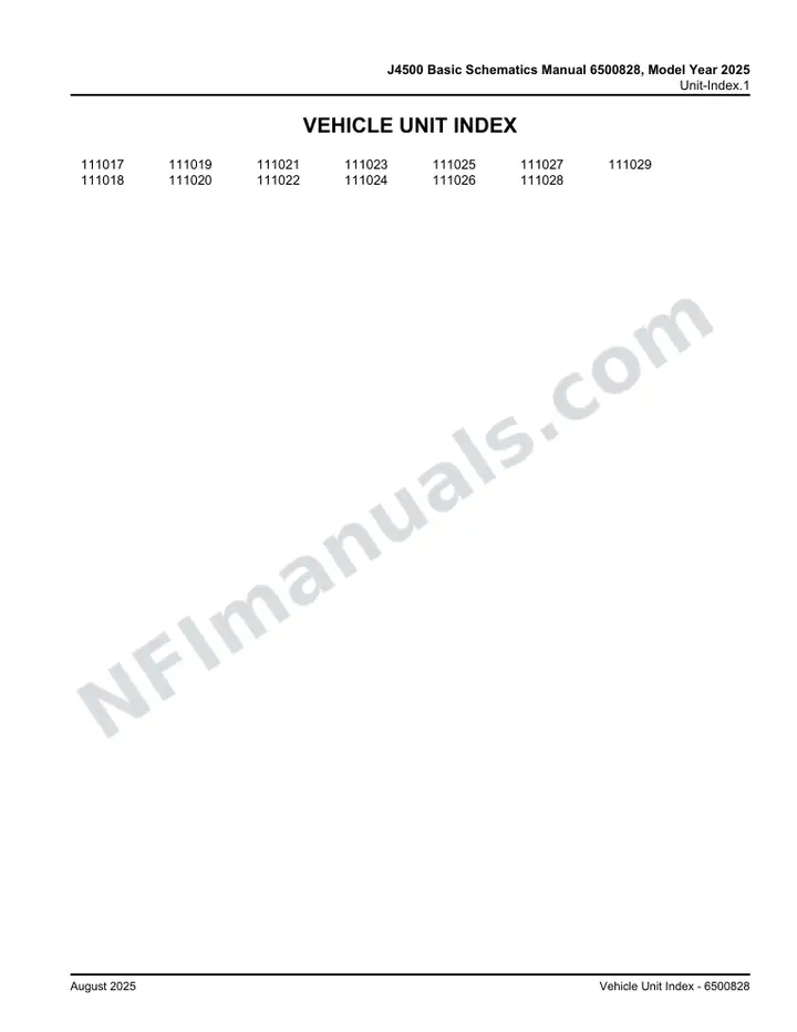 J4500 Basic Schematics Manual 6500828, Model Year 2025 first-page preview