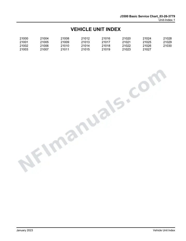 J3500 J3500 Basic Service Chart_03-26-3779 , 2019 for Units 21000-21030 first-page preview