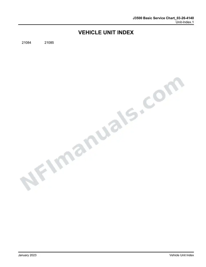 J3500 J3500 Basic Service Chart_03-26-4140 , 2020 for Units 21084-21085 first-page preview
