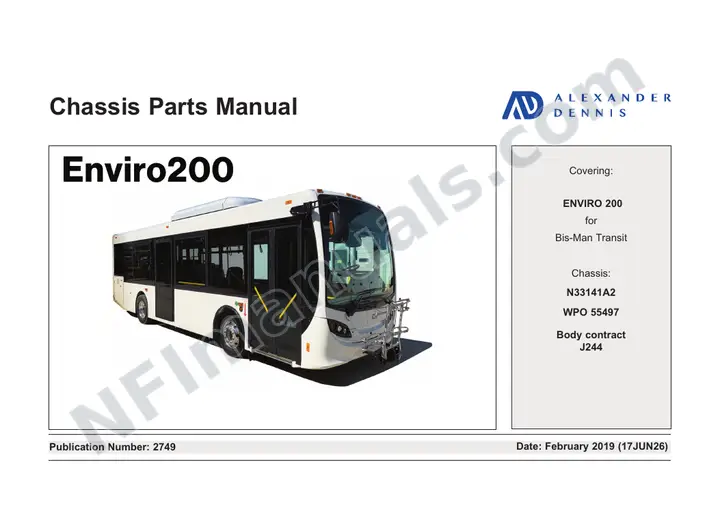 2749 Enviro 200 Parts - Bis-Man Transit first-page preview