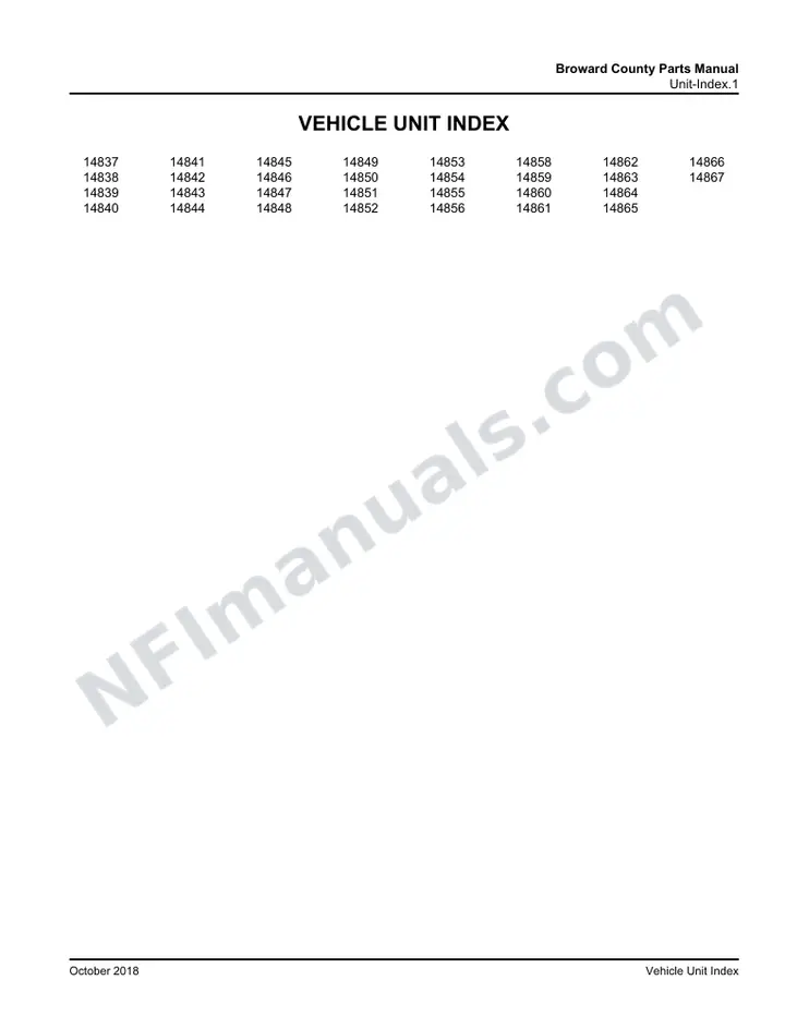 D4500 Broward County Transit Parts Manual 03 26 2495, Effective with VIN Units 14837 14856, 14858 14867 first-page preview