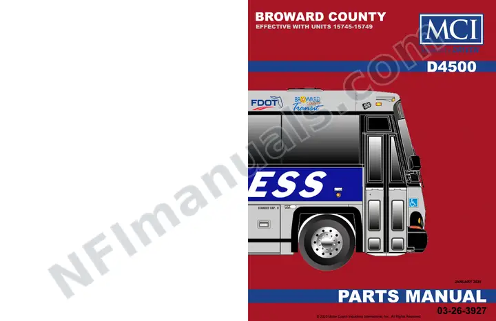 D4500 BROWARD COUNTY (5) D4500 Parts Manual, 2020 for Units 15745-15749 first-page preview