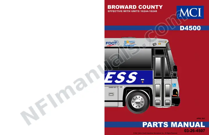 D4500 D4500 Broward County 03-26-4507 Parts Manual, 2021 for Units 16244-16248 first-page preview