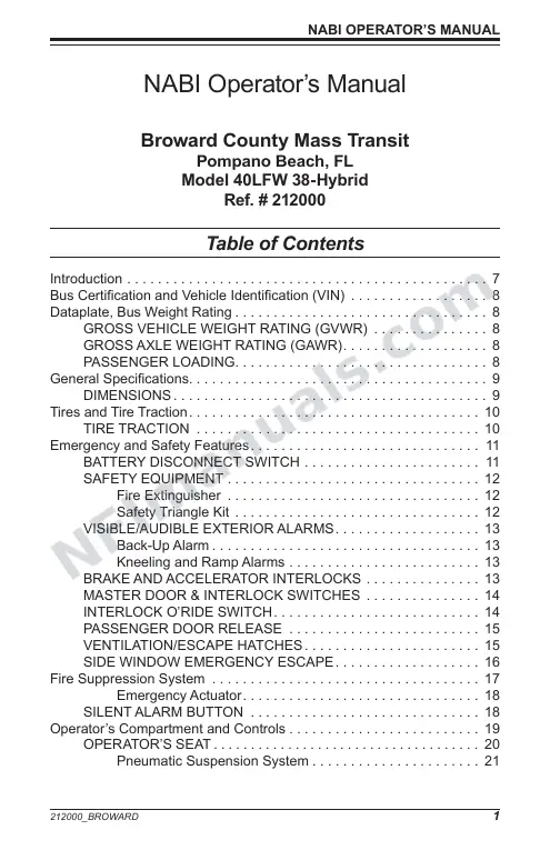 SR9167 (212000) Operator’s Manual, Broward first-page preview