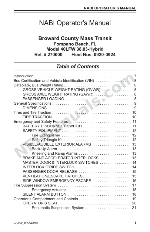 SR9219 (270000) Operator’s Manual, Broward first-page preview