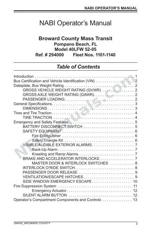 SR9241 (294000) Operator’s Manual, Broward first-page preview