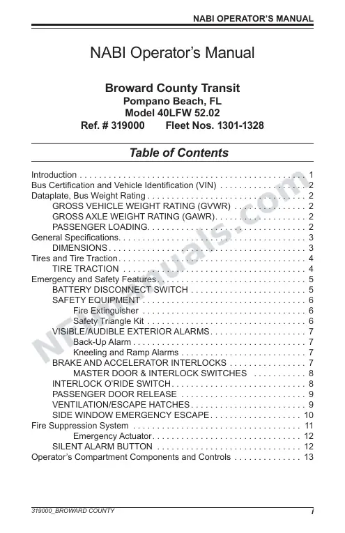 SR9269 (319000) Operator’s Manual, Broward first-page preview