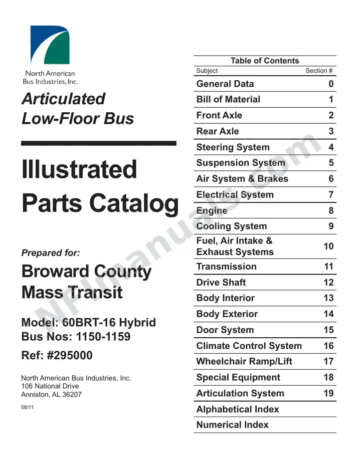 SR9242 (295000) Parts Manual, Broward first-page preview