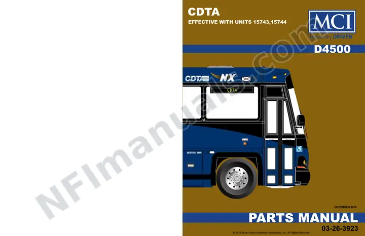 D4500 CDTA (2) D4500 (W/LAV) Parts Manual, 2019 for Units 15743-15744 first-page preview