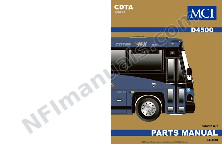 D4500 CDTA Parts Manual, 2022 for Units 105659, 105660 first-page preview