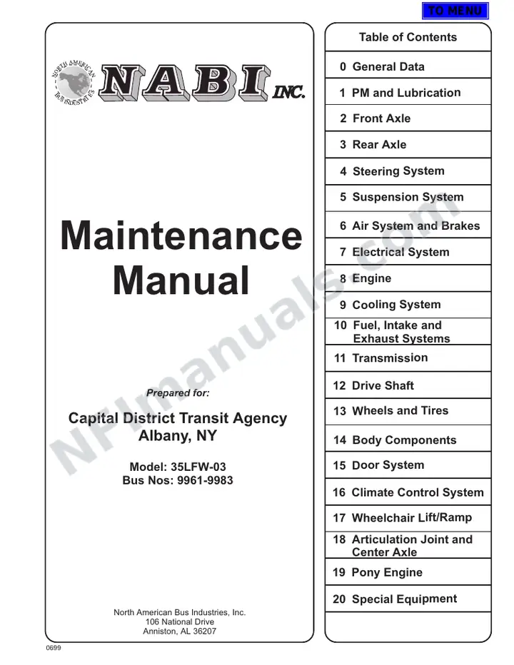 SR9027 (36000) Service Manual, CDTA Albany first-page preview