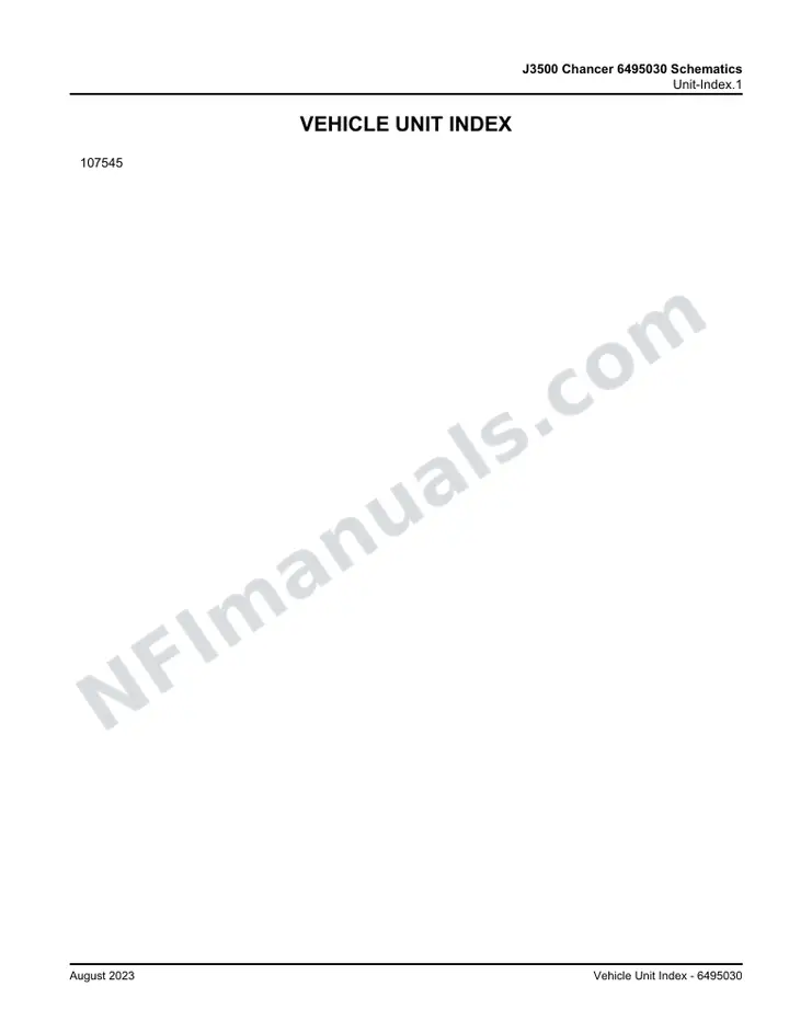 J3500 J3500 Chancer 6495030 Schematics, 2023 for Unit 107545 first-page preview