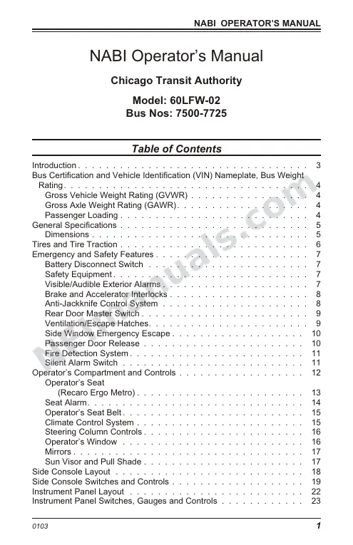 SR9065/SR9066/SR9088 (82000/84000/110000) Operator’s Manual, Chicago_CTA first-page preview