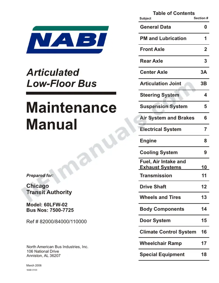 SR9065 (82000) Service Manual, Chicago Transit Authority first-page preview