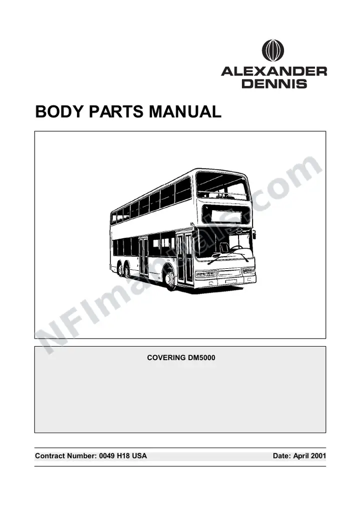 New York, H18 Body Parts Manual first-page preview