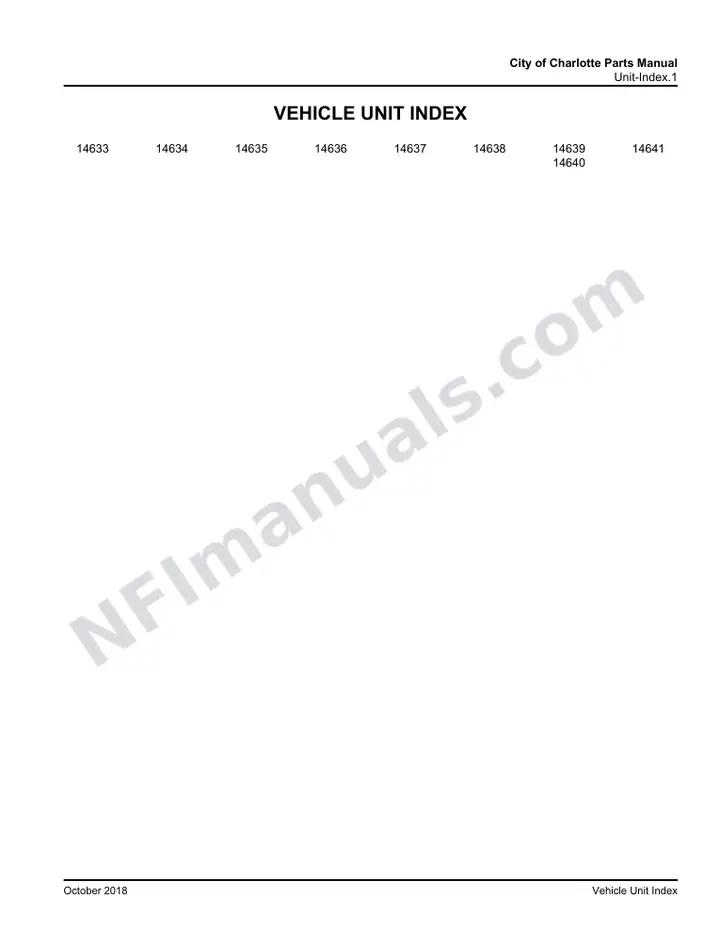 D4500 City of Charlotte Parts Manual 03 26 2169, Effective with VIN Units 14633 14641 first-page preview