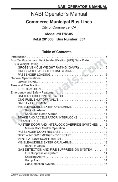 SR9229 (281000) Operator’s Manual, City Of Commerce first-page preview
