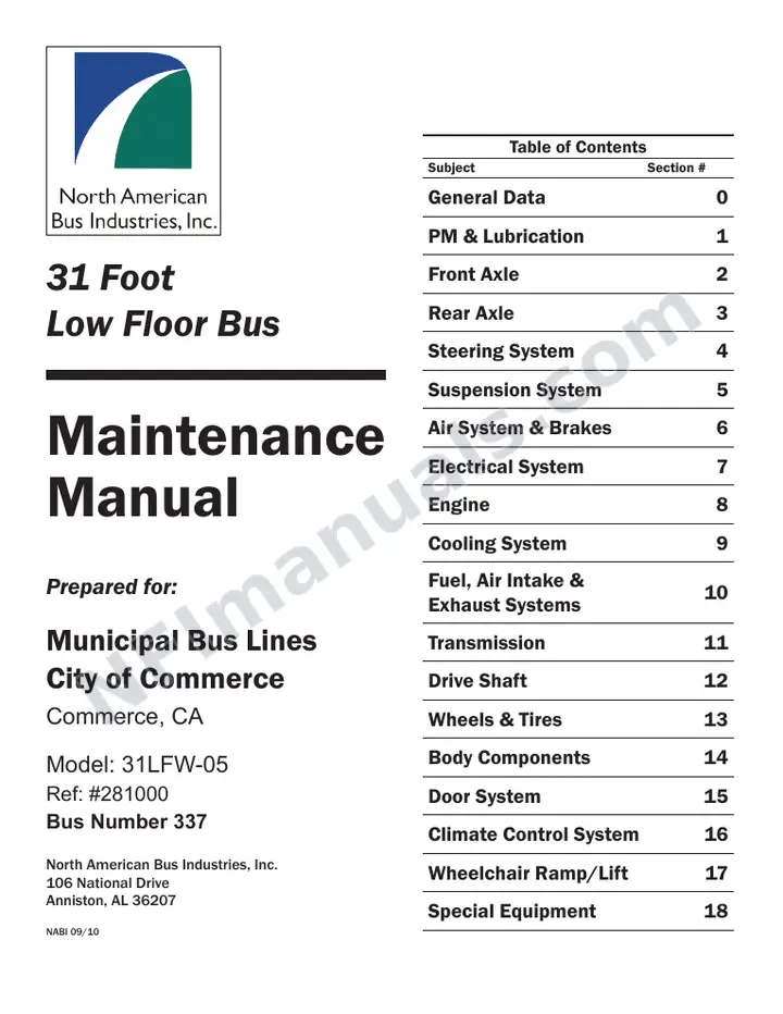 SR9229 (281000) Service Manual, City of Commerce first-page preview