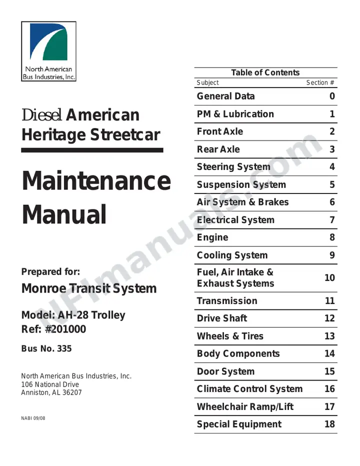 SR9158 (201000) Service Manual, City of Monroe first-page preview