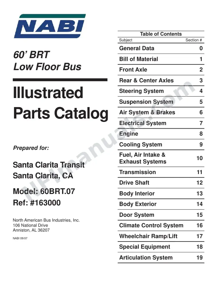 SR9131 (163000) Parts Manual, Santa Clarita first-page preview