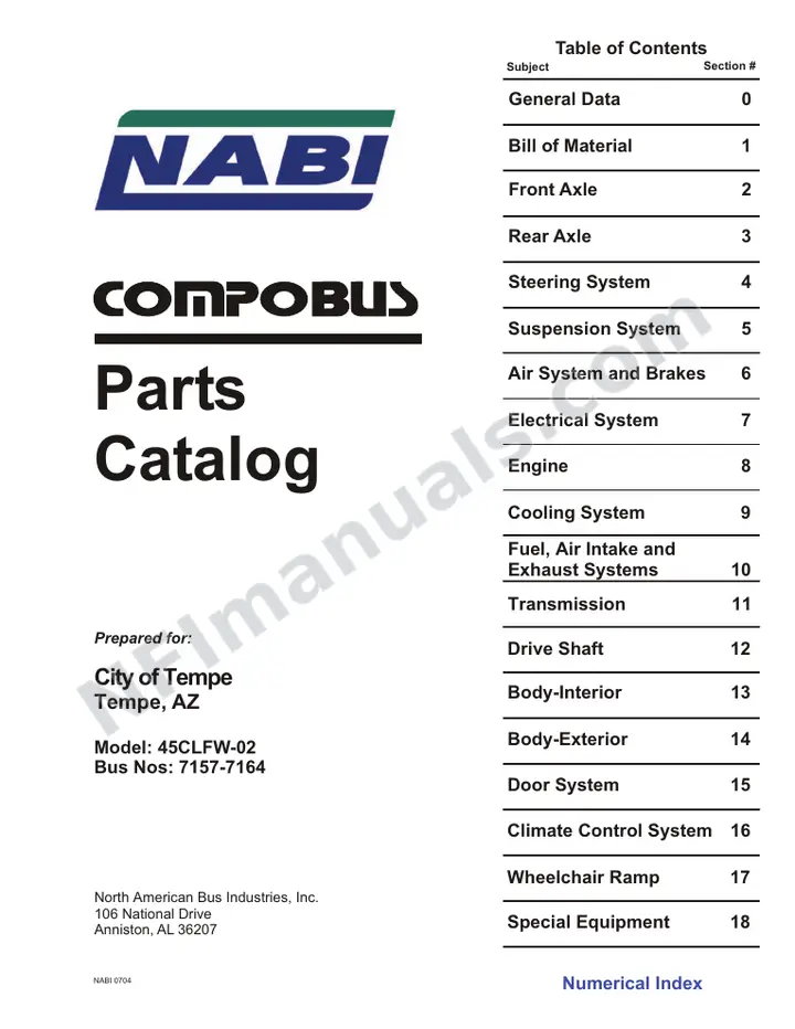 SR9078 (98000) Parts Manual, Tempe AZ first-page preview