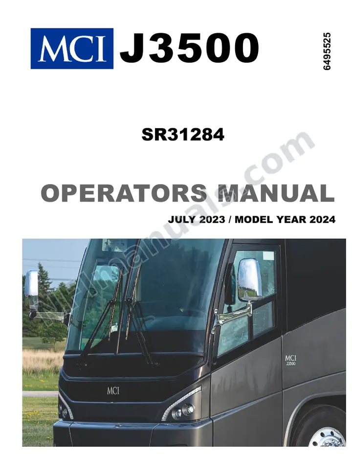 MCI J3500 Manual Package - Cline Tours included manual preview