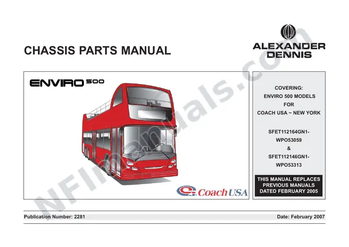 New York, 2281 Chassis Parts Manual first-page preview