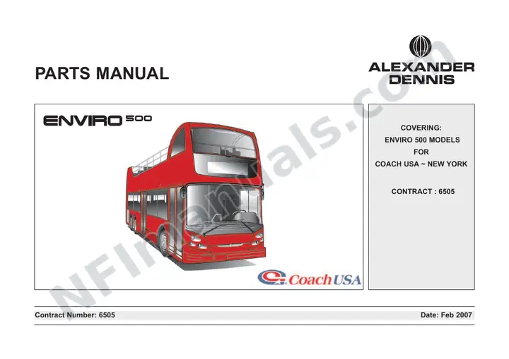 New York, 6505 Body Parts Manual first-page preview