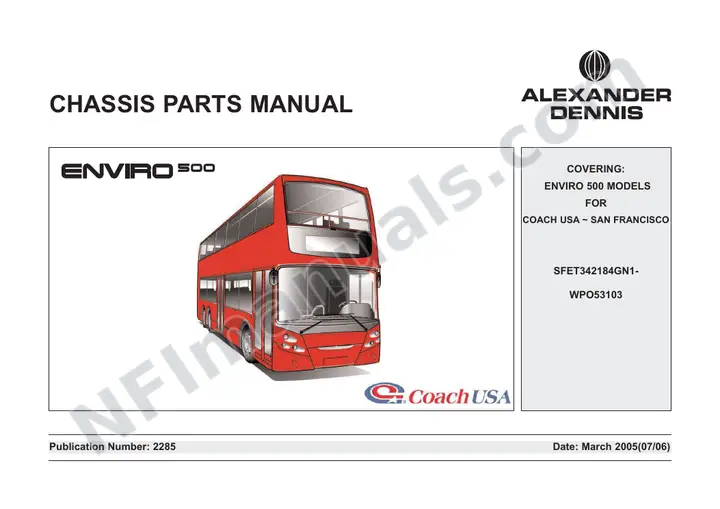 San Francisco, 2285 Chassis Parts Manual first-page preview