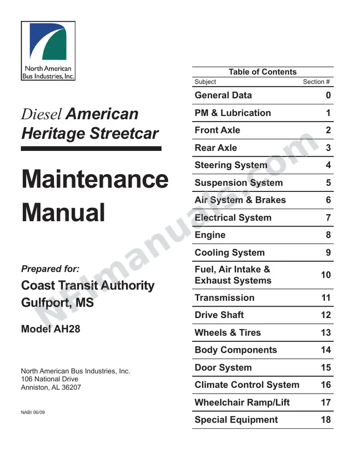 SR9200 (248000) Service Manual, Coast Transit first-page preview