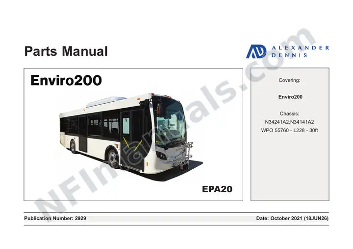 2929 Enviro200 EPA20 Parts first-page preview