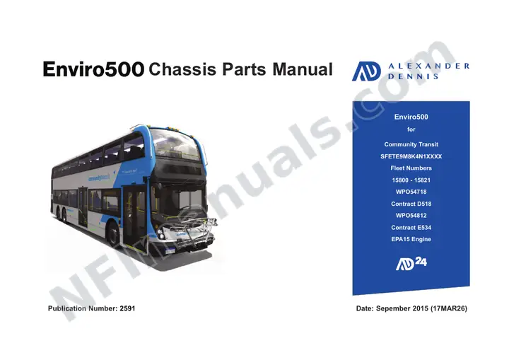 2591 Enviro 500 Parts - USMMC - Comm Transit2_2524 Enviro 500 Parts Manual- GO.qxd first-page preview
