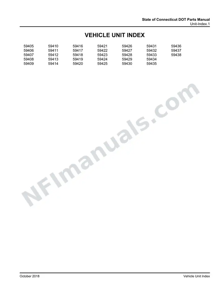 D4500 State of Connecticut Parts Manual 03 15 7721, Effective with VIN Units 59405 59414, 59416 59438 first-page preview