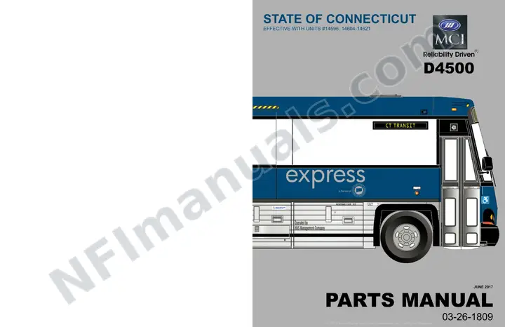 D4500 State of Connecticut Parts Manual 03 26 1809, Effective with VIN Units 14596, 14604 14621 first-page preview