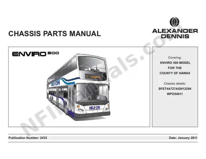 County of Hawaii, 2433 Chassis Parts Manual first-page preview