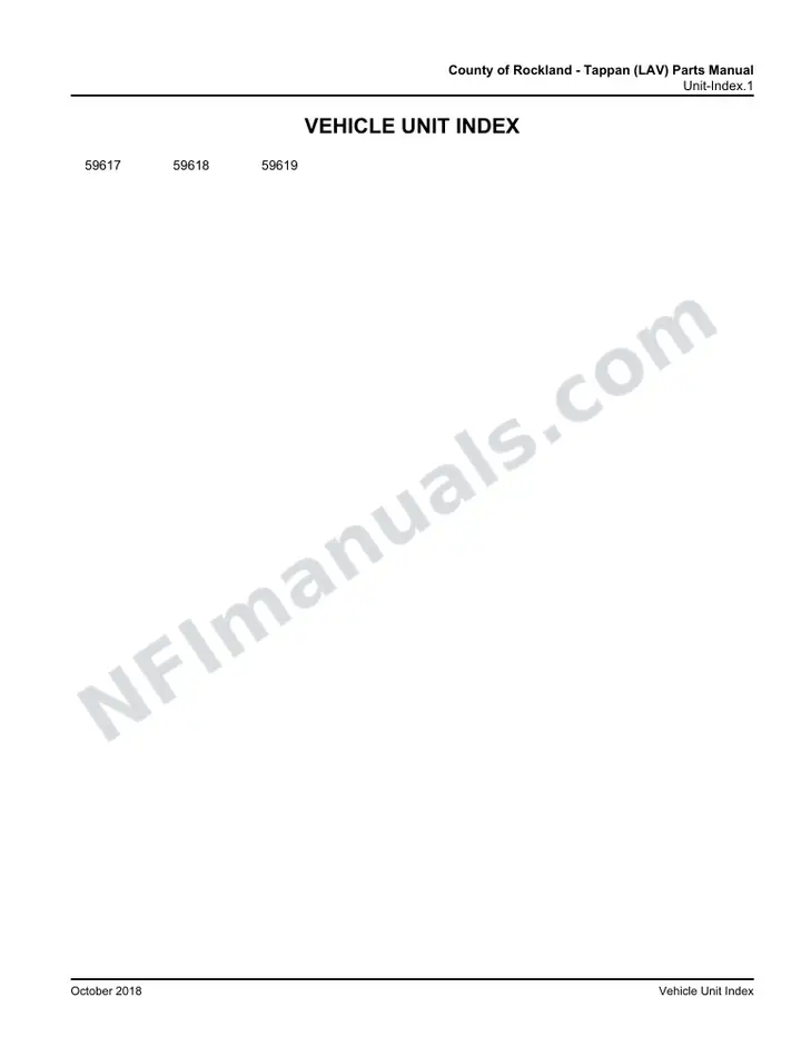 D4500 County of Rockland Tappan (LAV) Parts Manual 03 15 9015, Effective with VIN Units 59617 59619 first-page preview