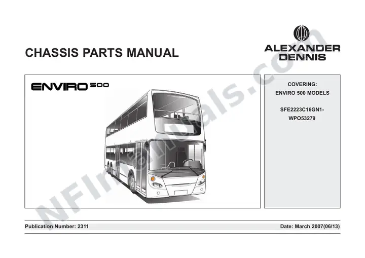 CVC Victoria, 2311 Chassis Parts Manual first-page preview